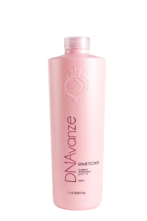 DONATTI PROFESSIONALE Dnavanze Mimetecnol Shampoo švelnus, giliai valantis plaukų procedūrų šampūnas, 1L (1 žingsnis)