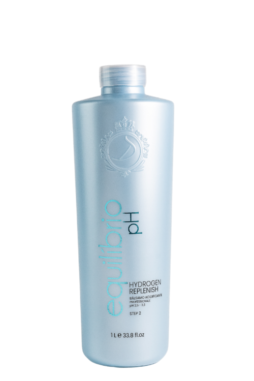 DONATTI PROFESSIONALE pH Equilibrio Hydrogen Replenish plaukus stabilizuojantis šampūnas, drėkinantis balzamas,1L (2 žingsnis)