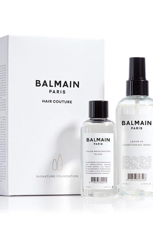 BALMAIN HAIR Spray&Argan rinkinys nenuplaunamo kondicionieriaus ir drėkinančio argano eliksyro derinys