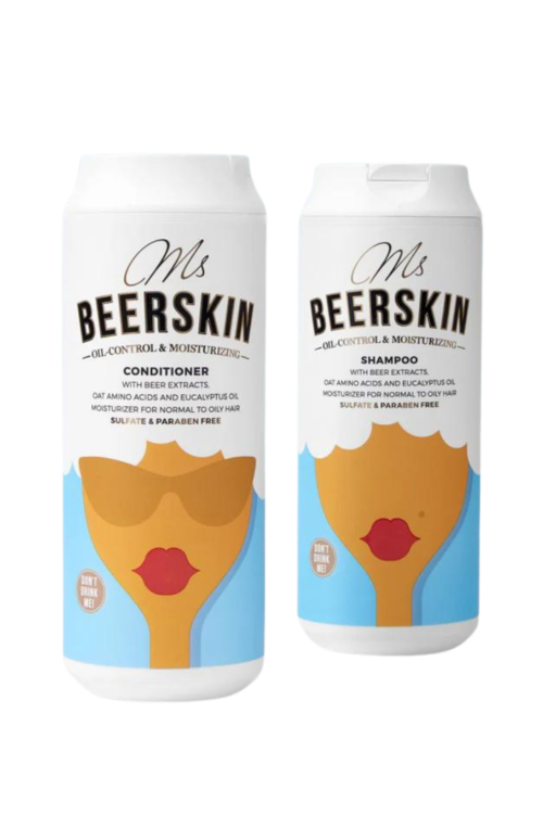 Mr. Beerskin Oil control Rinkinys Drėkinantis šampūnas riebiems plaukams + Drėkinantis kondicionierius riebiems plaukams