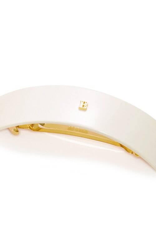 BALMAIN HAIR Barrette L White plaukų segtukas