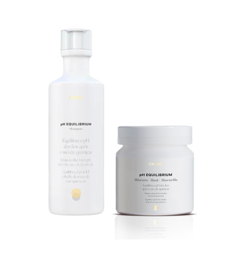 FAUBE PROFESSIONAL pH Equilibrium šampūno ir kaukės rinkinys profesionalams
